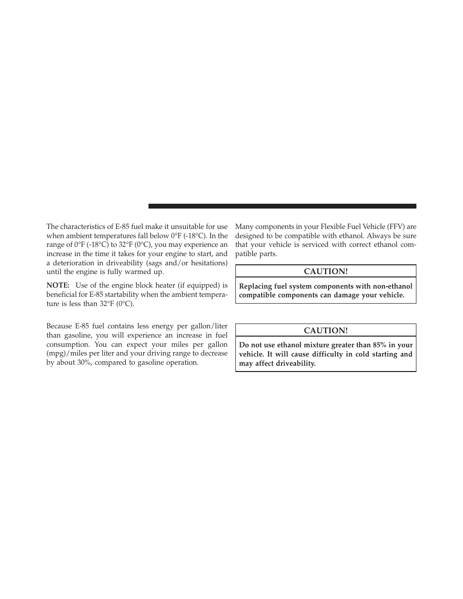 Starting, Cruising range, Replacement parts | Maintenance | Chrysler 2012 Country - Owner Manual User Manual | Page 500 / 652