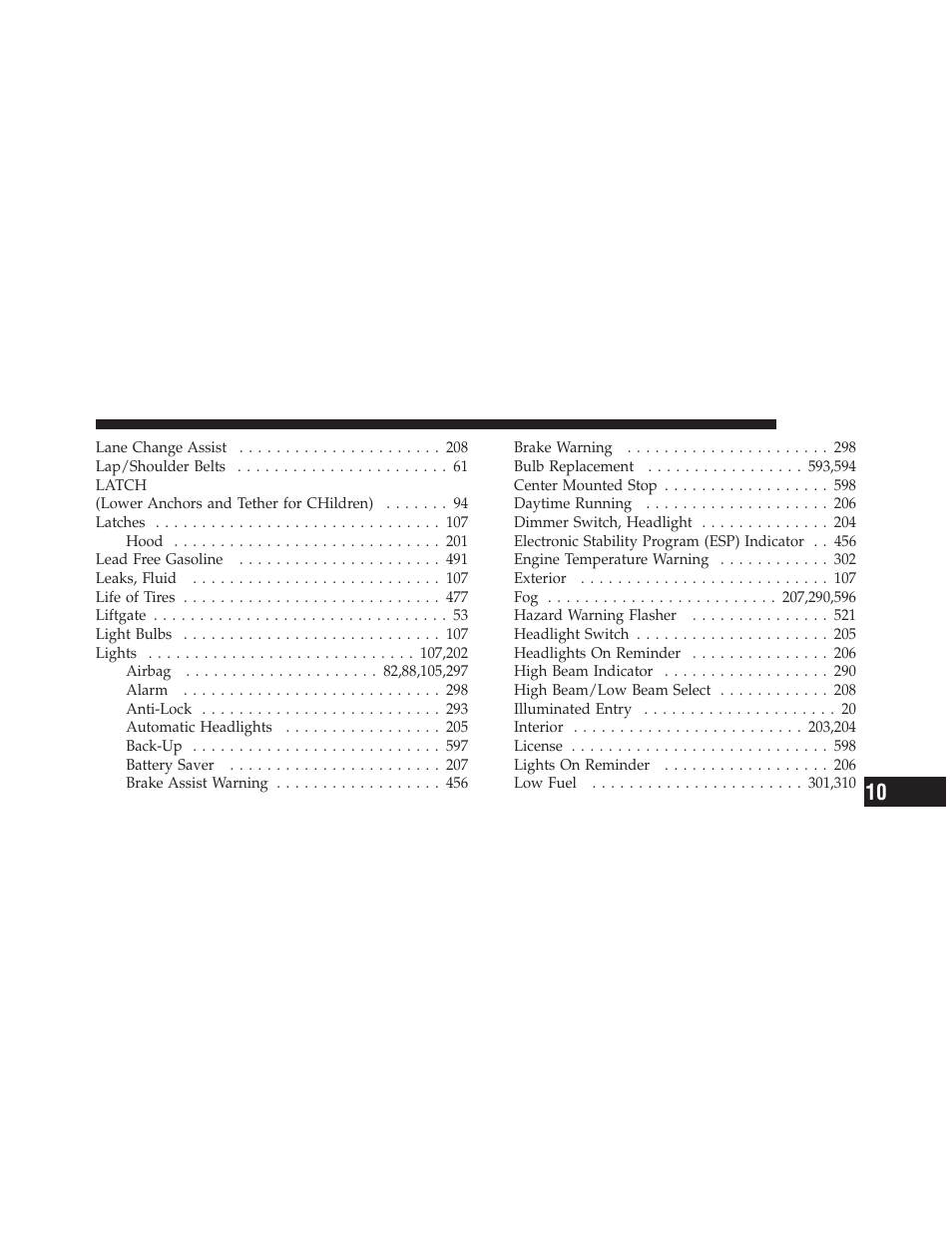 Chrysler 2012 Country - Owner Manual User Manual | Page 641 / 652