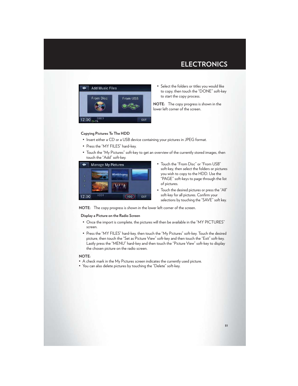 Electronics | Chrysler 2012 Country - User Guide User Manual | Page 53 / 132