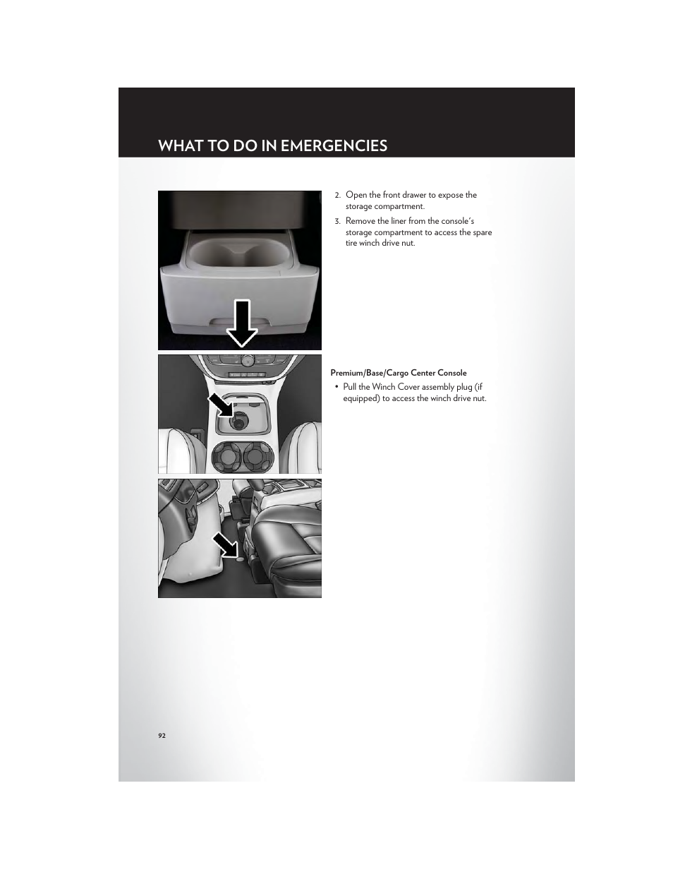 What to do in emergencies | Chrysler 2012 Country - User Guide User Manual | Page 96 / 132