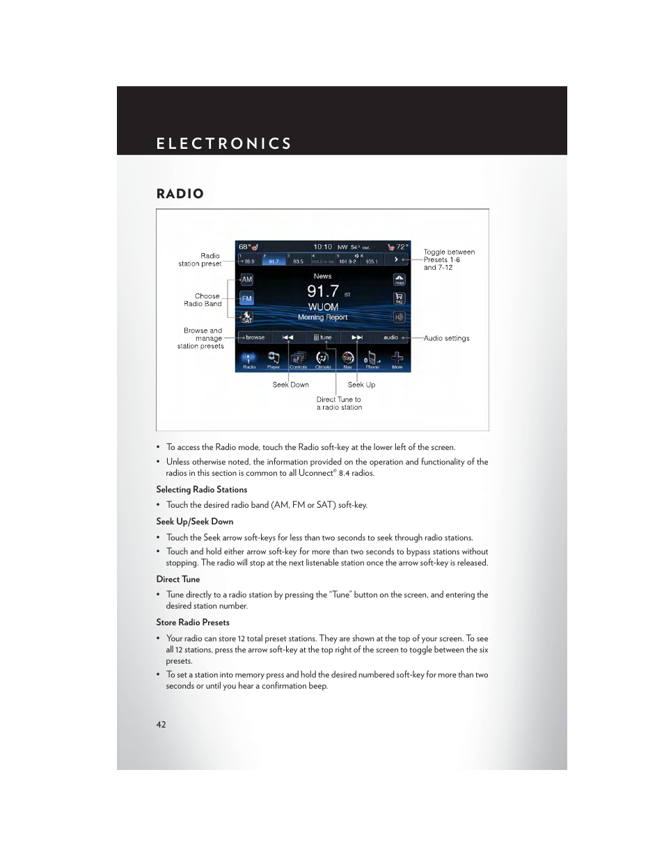 Radio | Chrysler 2013 300 - User Guide User Manual | Page 44 / 132