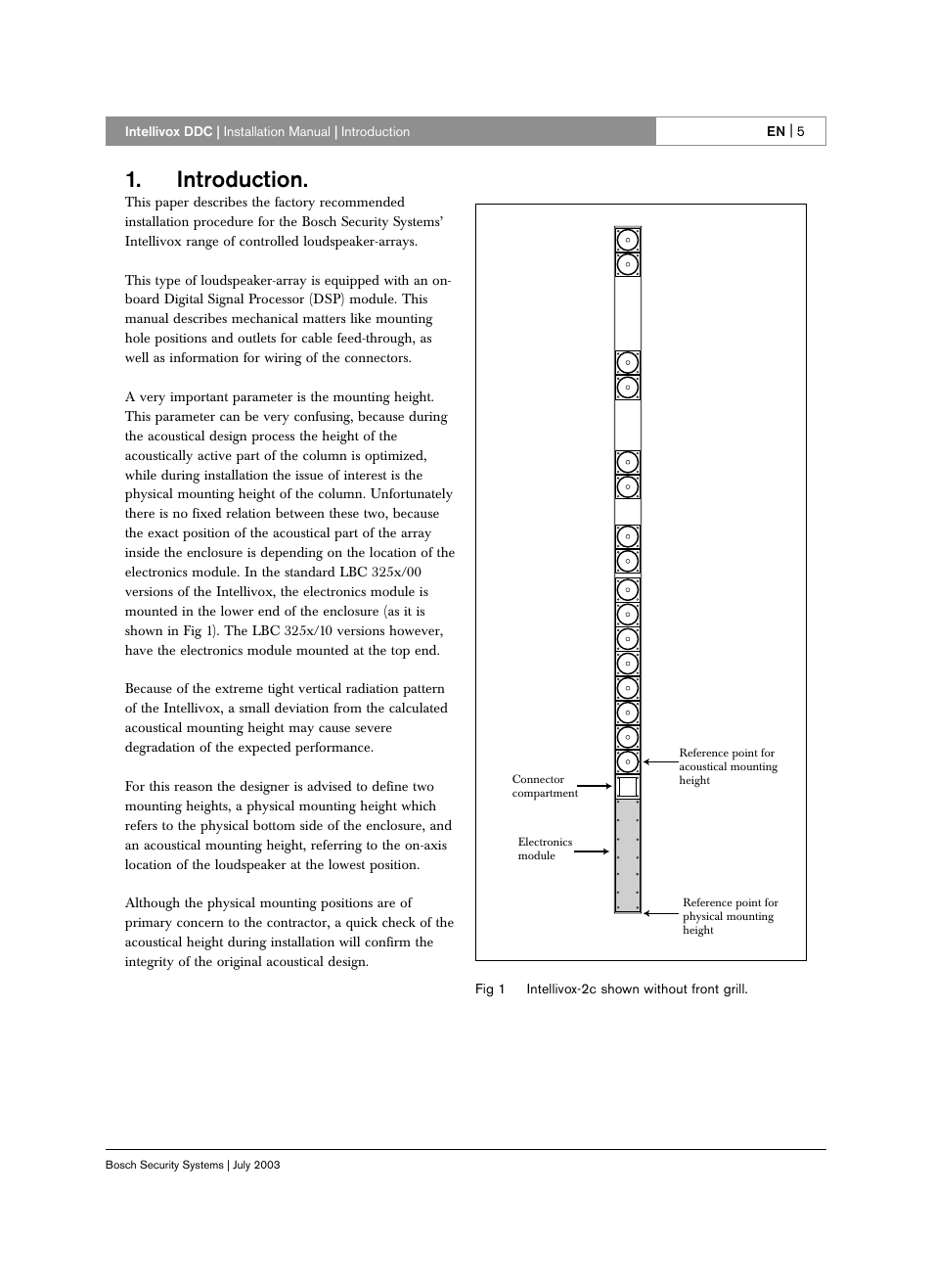 Introduction | Bosch INTELLIVOX DDC LBC 325X User Manual | Page 4 / 30