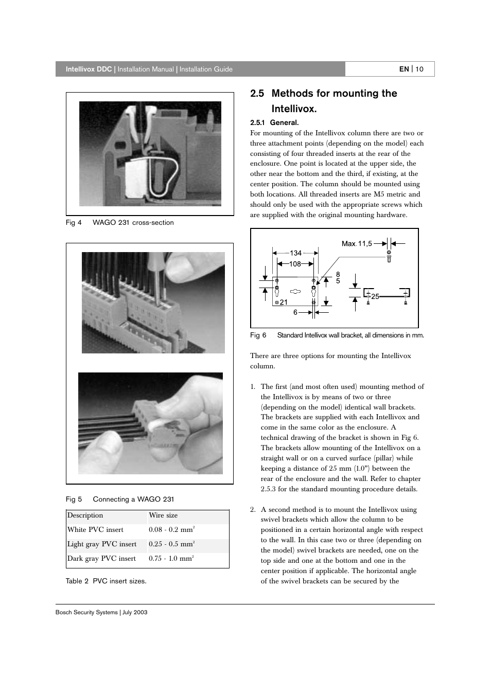 5 methods for mounting the intellivox | Bosch INTELLIVOX DDC LBC 325X User Manual | Page 9 / 30