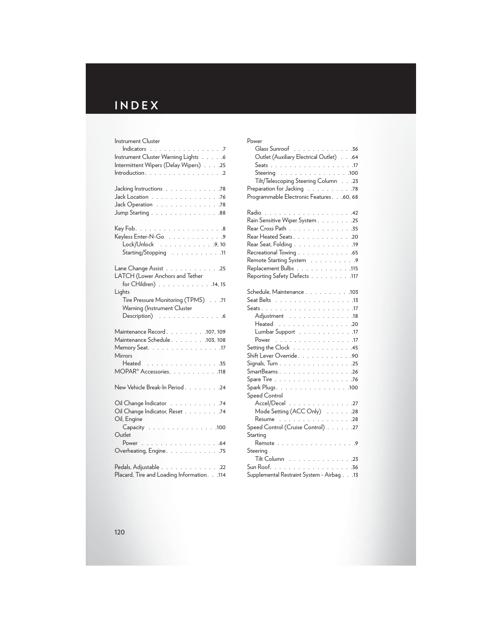 Chrysler 2013 300 SRT - User Guide User Manual | Page 122 / 132