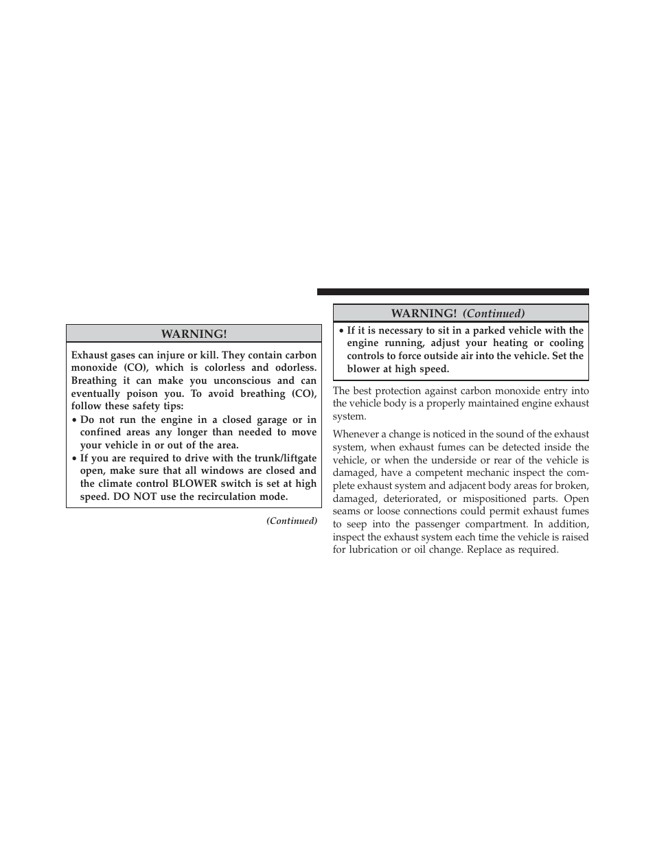 Exhaust gas | Chrysler 2013 200 - Owner Manual User Manual | Page 100 / 517