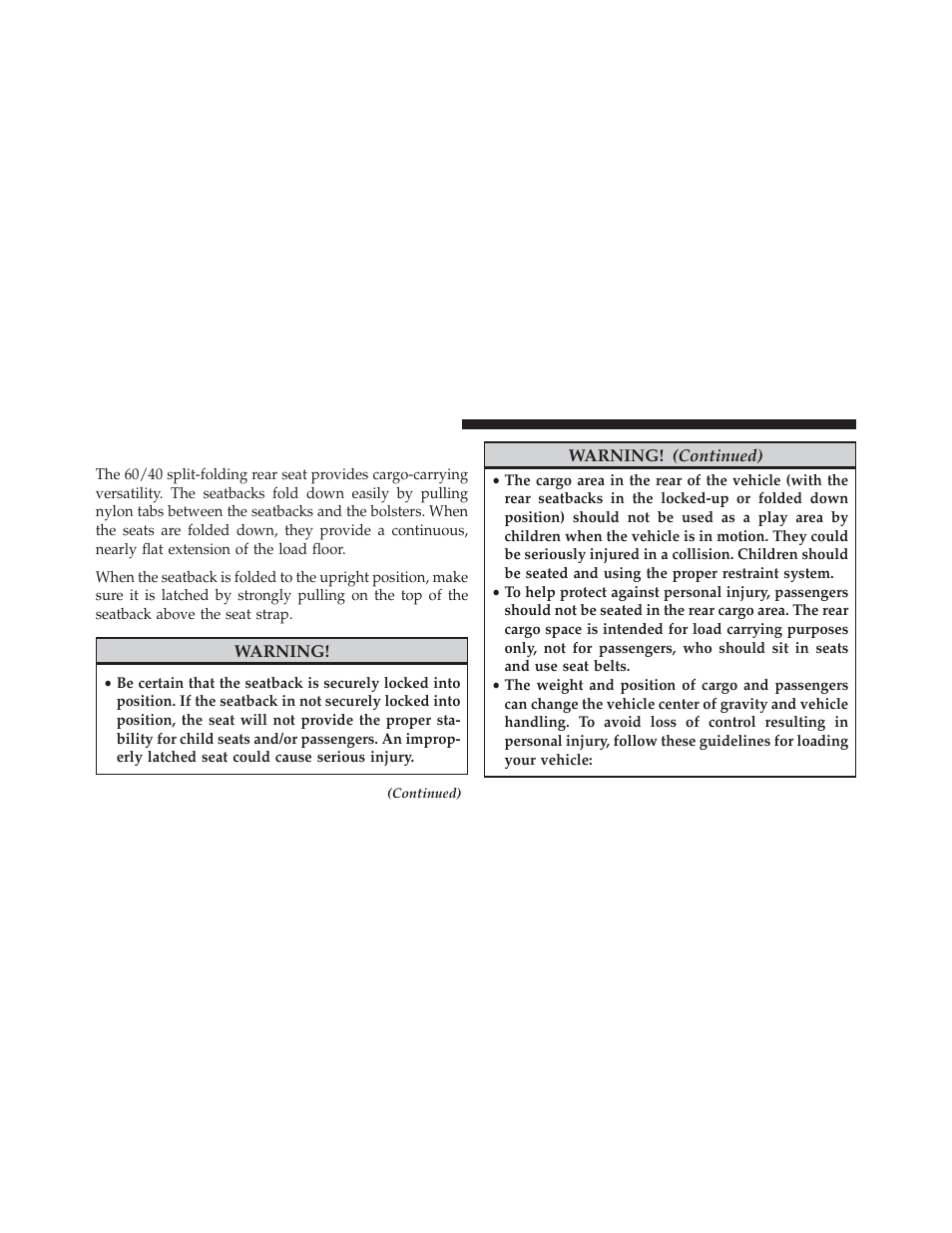 Cargo area features | Chrysler 2013 200 - Owner Manual User Manual | Page 204 / 517