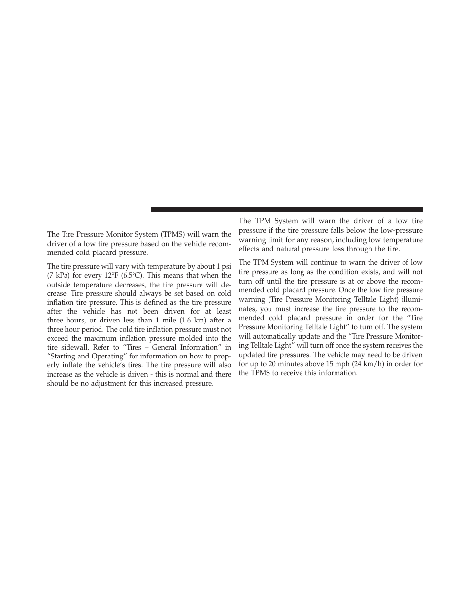 Tire pressure monitor system (tpms) | Chrysler 2013 200 - Owner Manual User Manual | Page 362 / 517