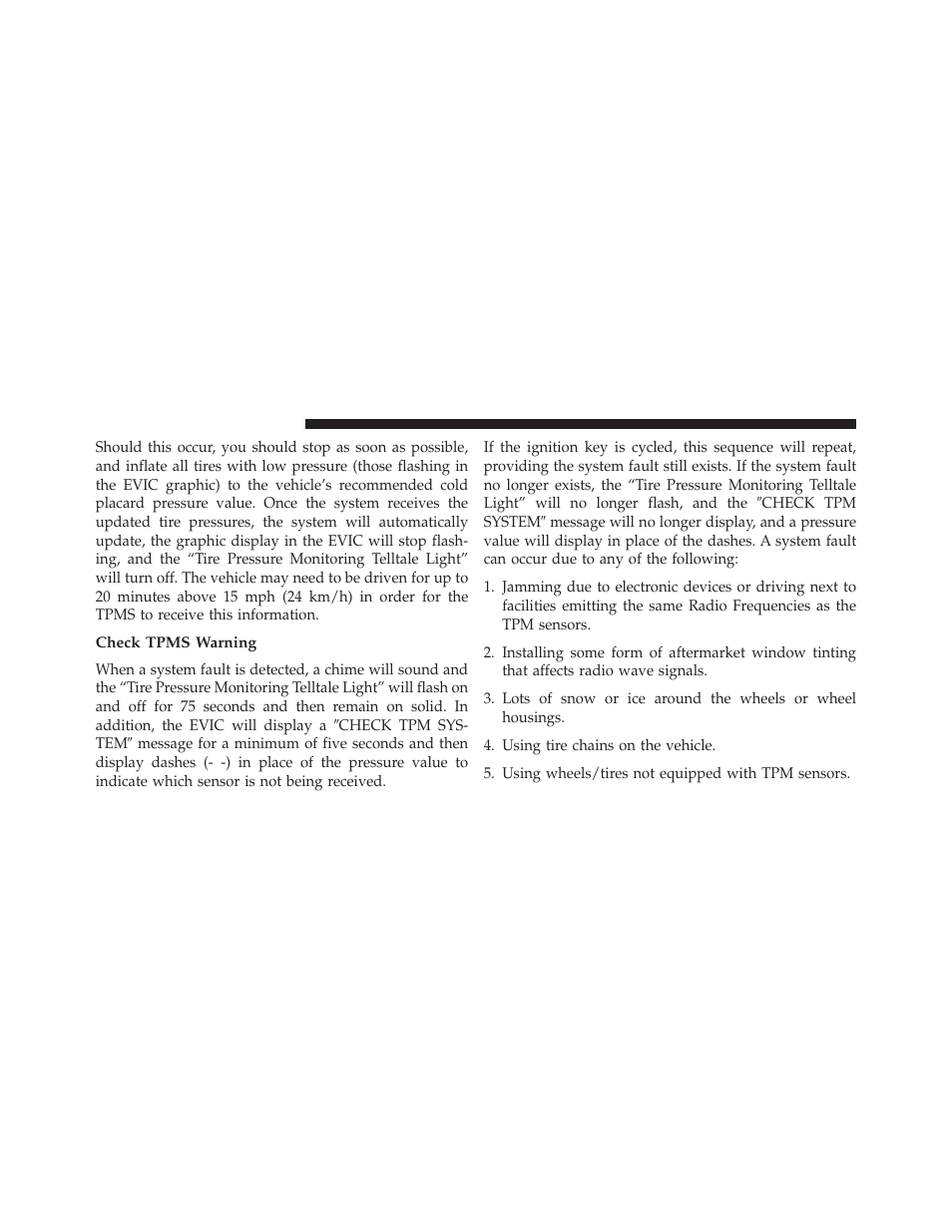 Check tpms warning | Chrysler 2013 200 - Owner Manual User Manual | Page 368 / 517