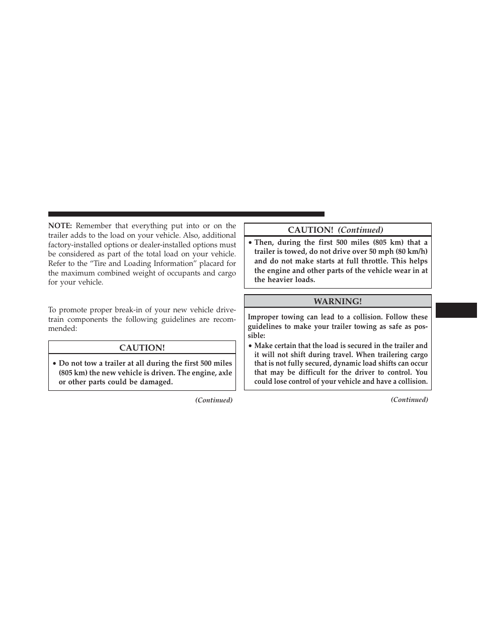 Towing requirements | Chrysler 2013 200 - Owner Manual User Manual | Page 389 / 517