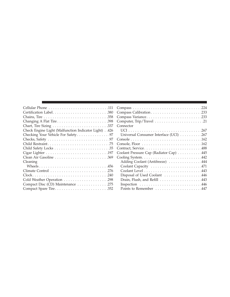 Chrysler 2013 200 - Owner Manual User Manual | Page 500 / 517