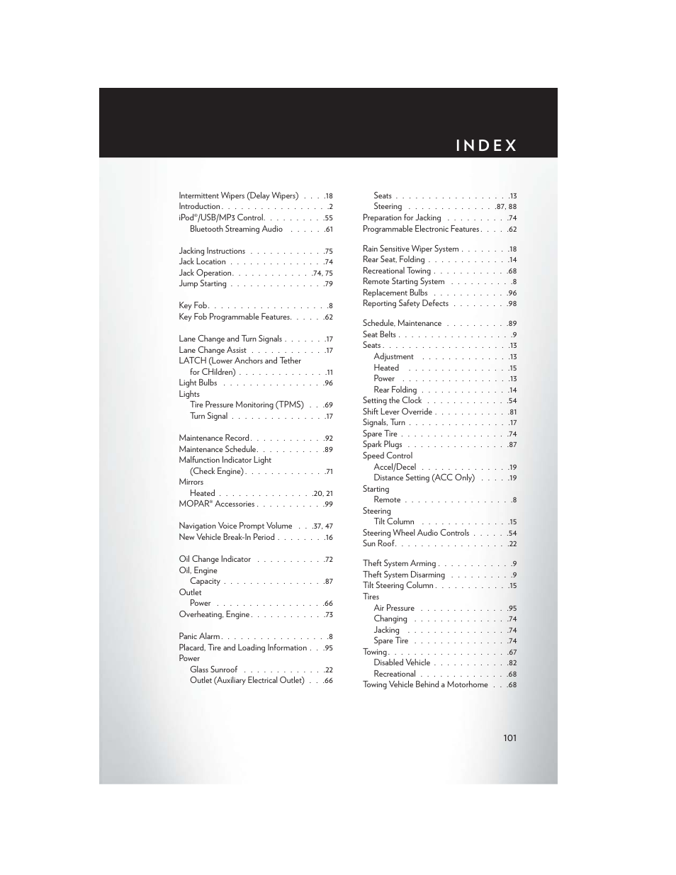 Chrysler 2013 200 - User Guide User Manual | Page 103 / 108