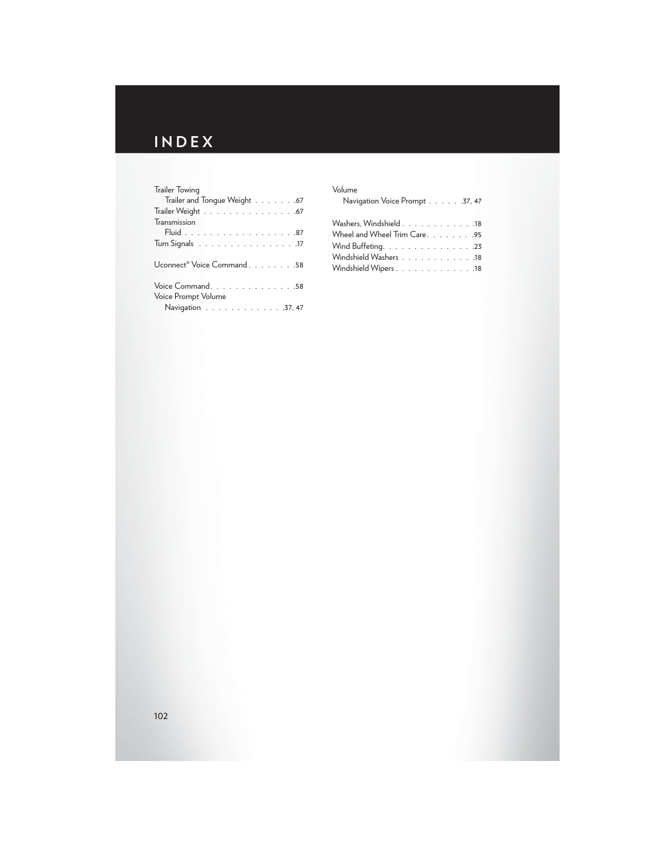 Chrysler 2013 200 - User Guide User Manual | Page 104 / 108