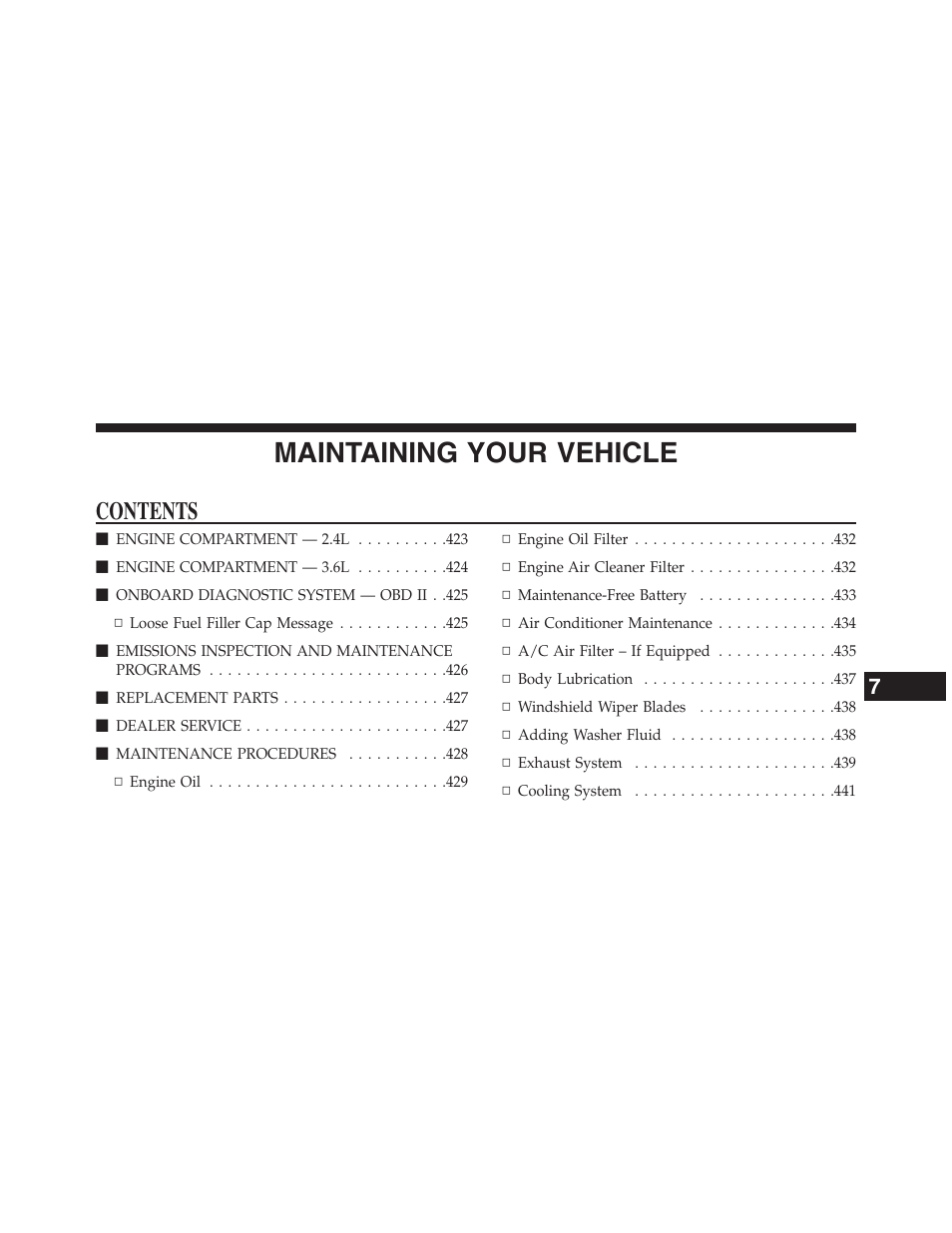 Chrysler 2013 200 Convertible - Owner Manual User Manual | Page 423 / 519