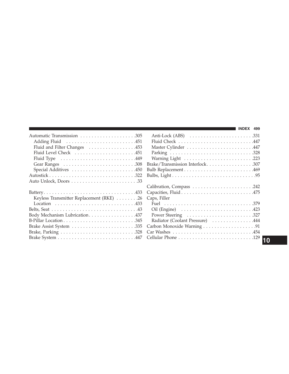 Chrysler 2013 200 Convertible - Owner Manual User Manual | Page 501 / 519