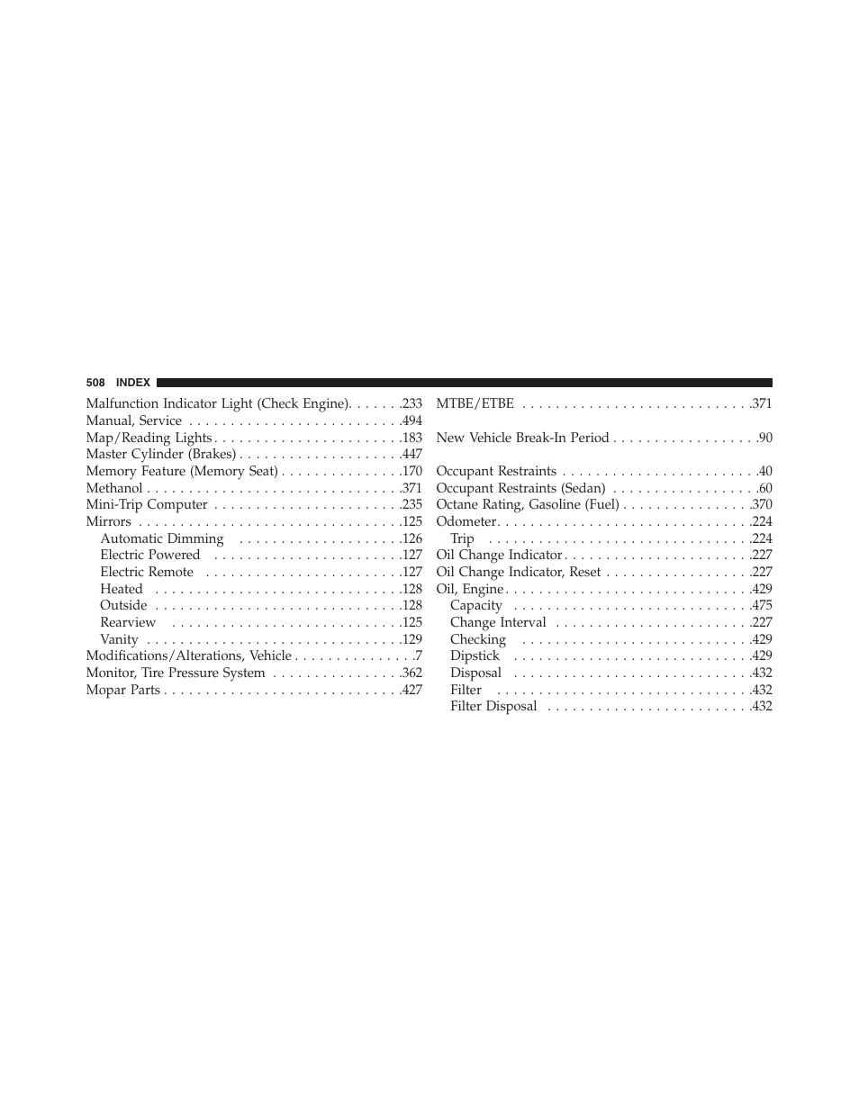 Chrysler 2013 200 Convertible - Owner Manual User Manual | Page 510 / 519