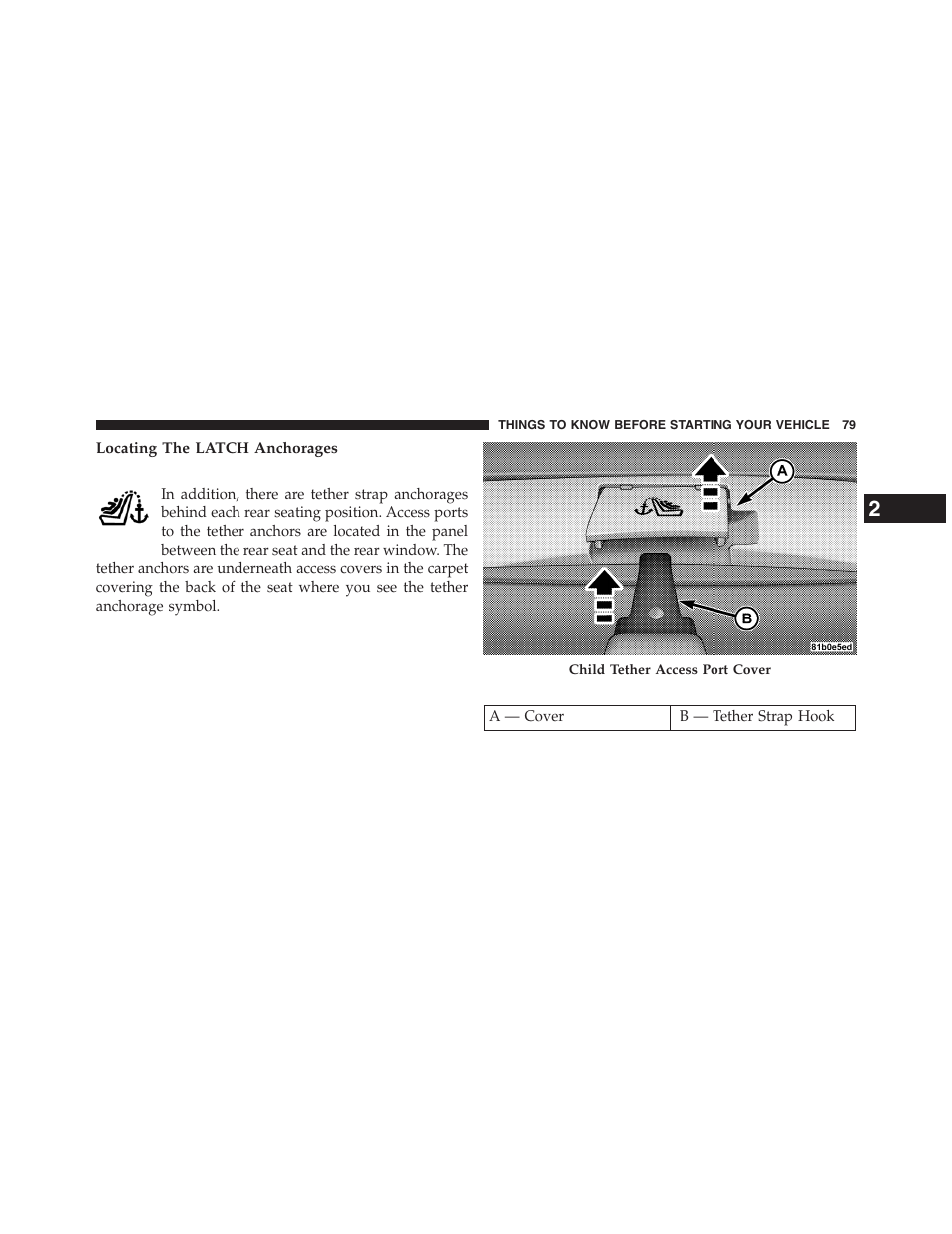 Locating the latch anchorages | Chrysler 2013 200 Convertible - Owner Manual User Manual | Page 81 / 519