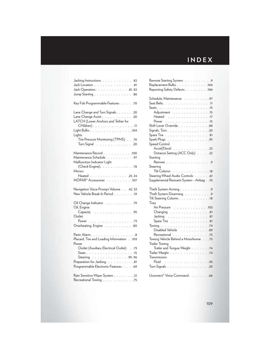 Chrysler 2013 200 Convertible - User Guide User Manual | Page 111 / 116