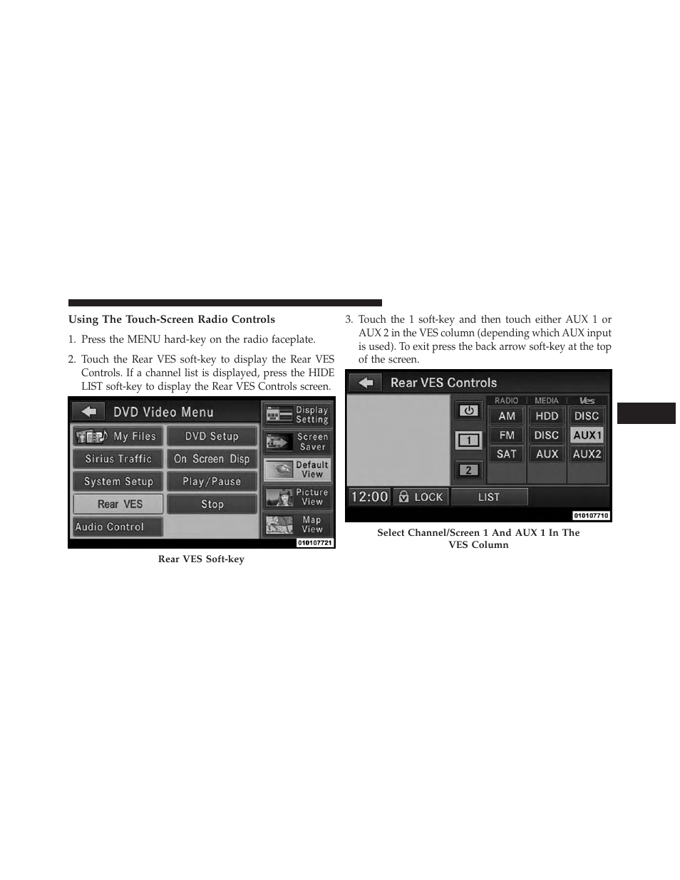 Using the touch-screen radio controls | Chrysler 2013 Country - Owner Manual User Manual | Page 395 / 699