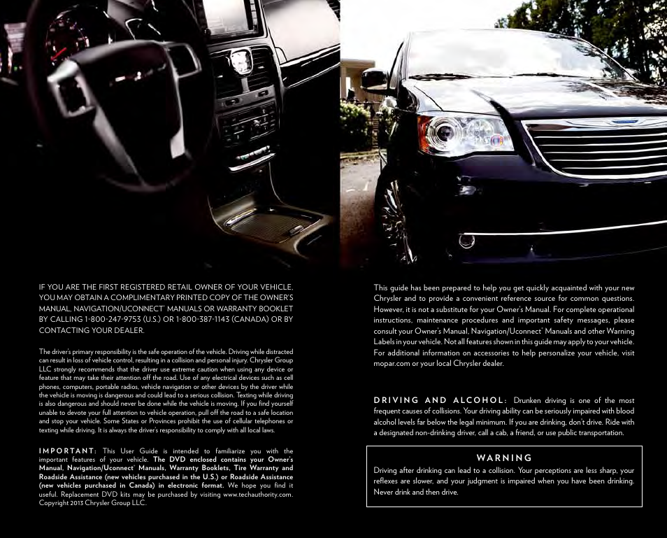 Chrysler 2013 Country - User Guide User Manual | Page 2 / 140