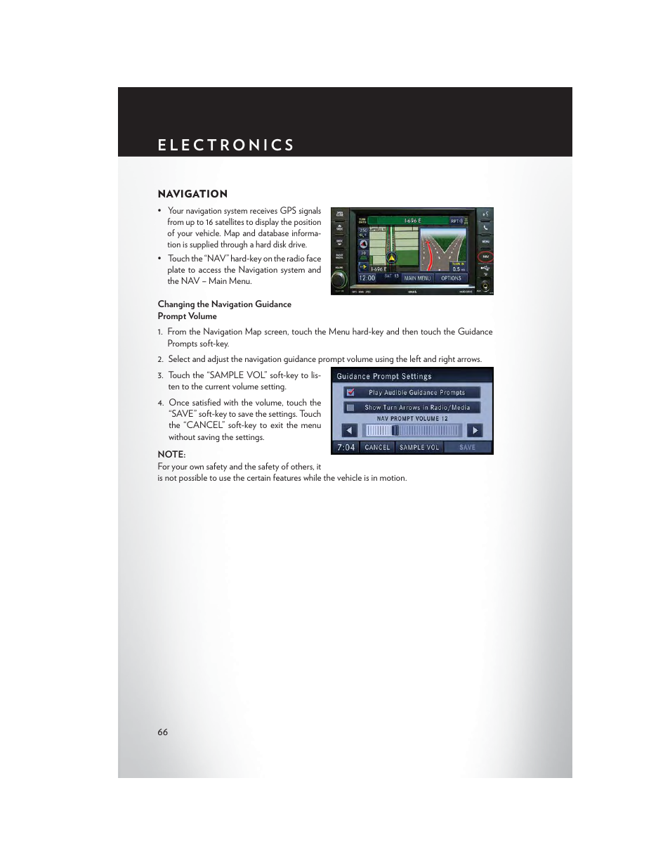 Navigation | Chrysler 2013 Country - User Guide User Manual | Page 68 / 140