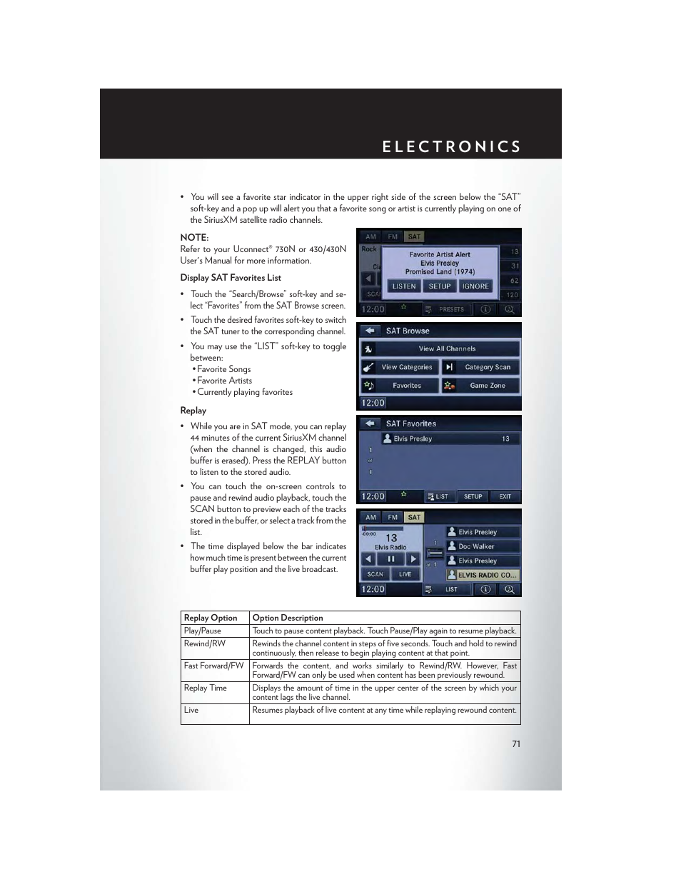 Chrysler 2013 Country - User Guide User Manual | Page 73 / 140
