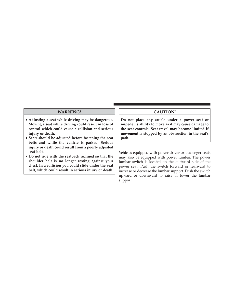 Power lumbar — if equipped | Chrysler 2014 300 - Owner Manual User Manual | Page 182 / 615