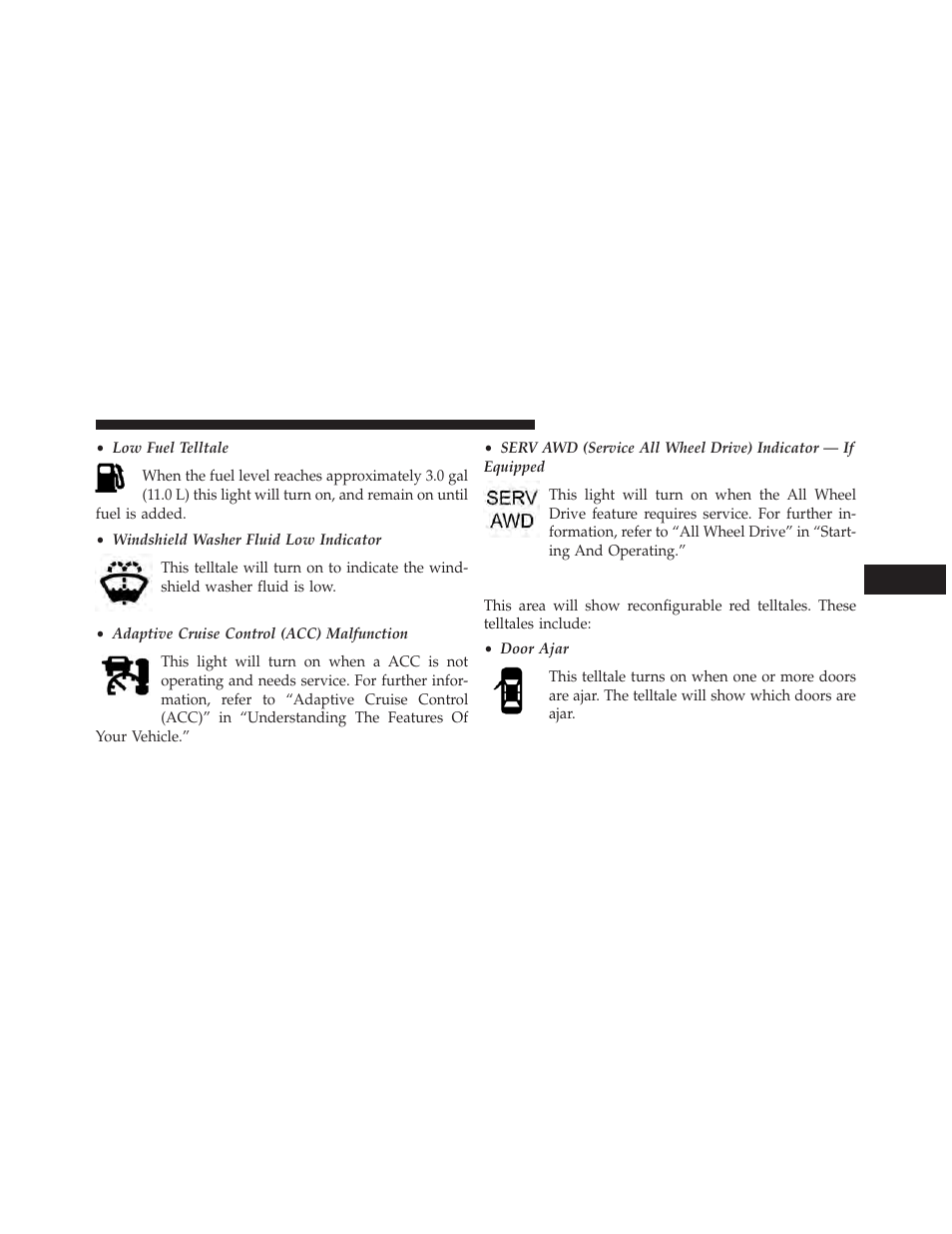 Evic red telltales | Chrysler 2014 300 - Owner Manual User Manual | Page 321 / 615