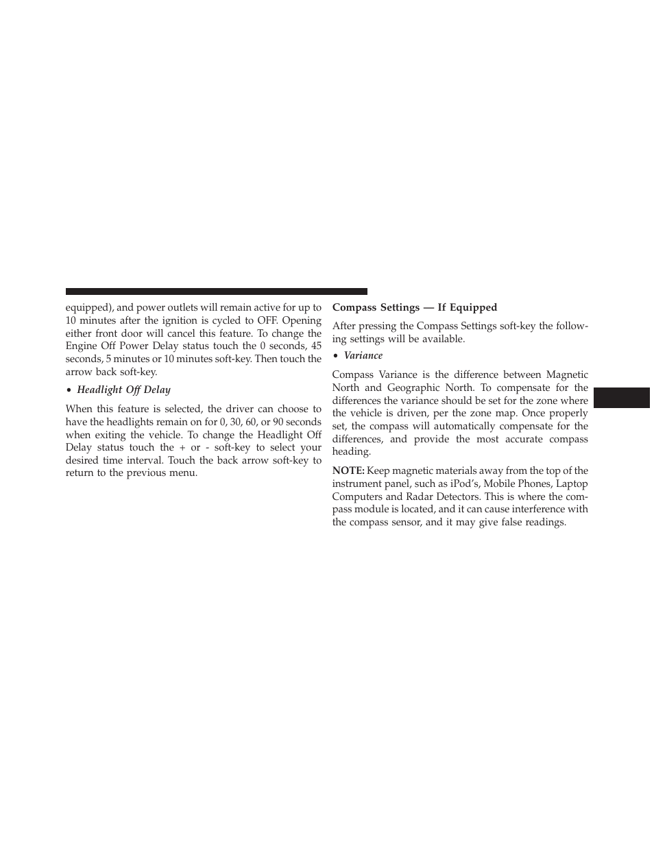 Compass settings — if equipped | Chrysler 2014 300 - Owner Manual User Manual | Page 345 / 615