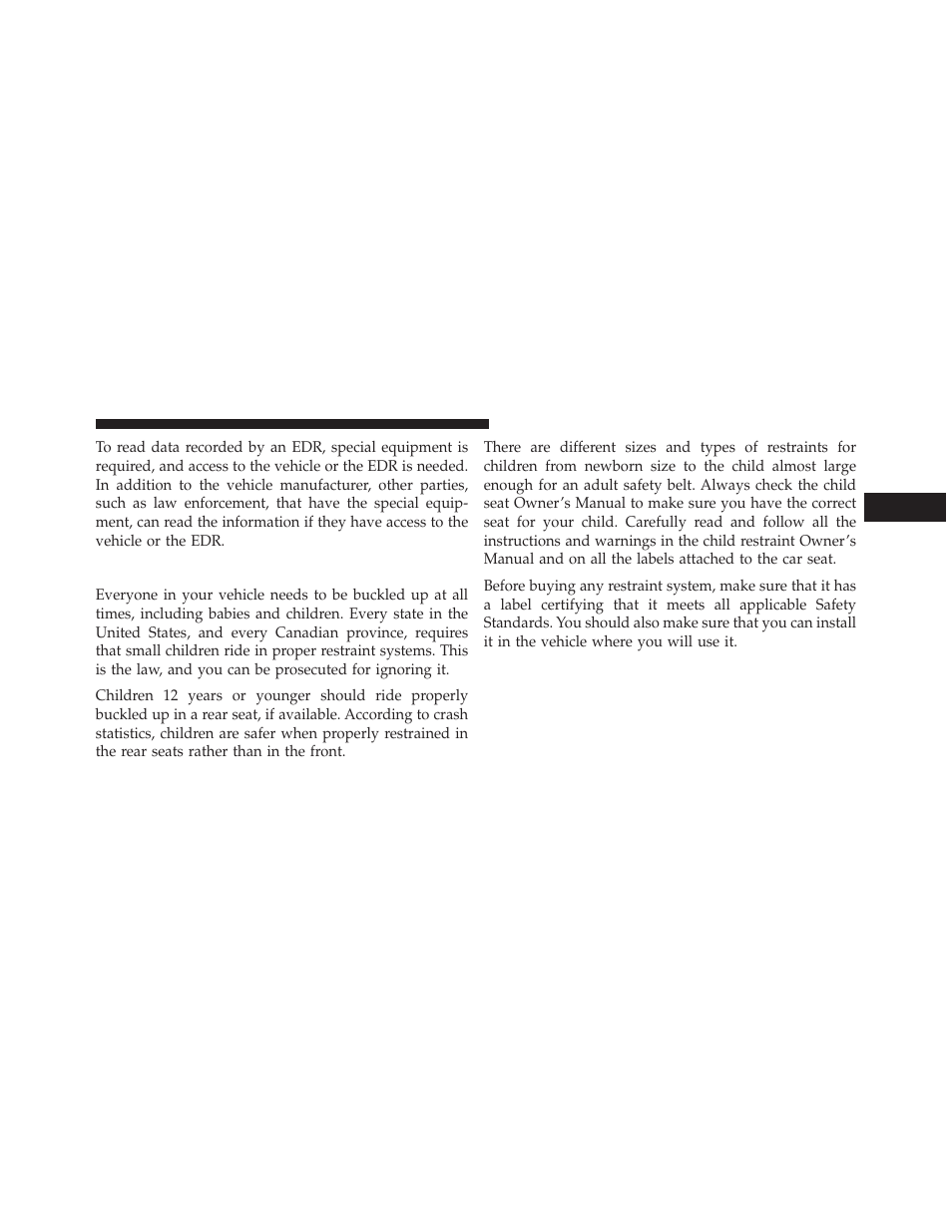 Child restraints | Chrysler 2014 300 - Owner Manual User Manual | Page 77 / 615