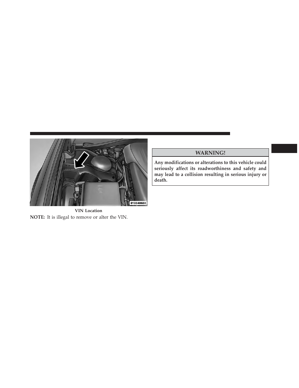 Vehicle modifications/alterations | Chrysler 2014 300 - Owner Manual User Manual | Page 9 / 615
