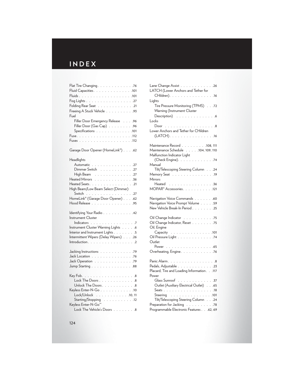 Chrysler 2014 300 - User Guide User Manual | Page 126 / 132