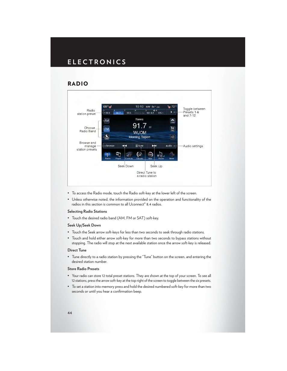 Radio | Chrysler 2014 300 - User Guide User Manual | Page 46 / 132