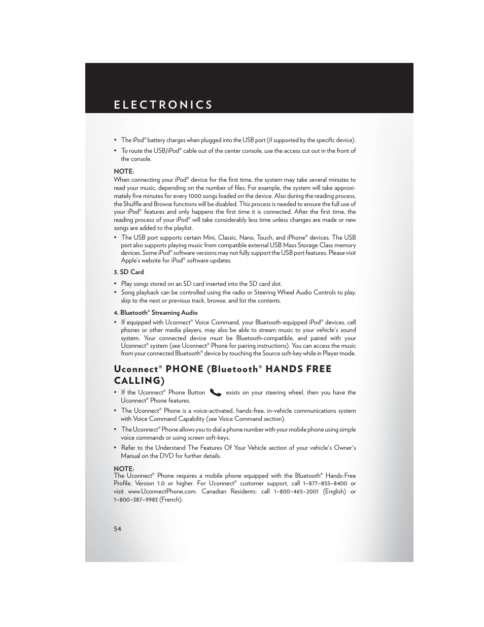 Uconnect® phone (bluetooth® hands free calling) | Chrysler 2014 300 - User Guide User Manual | Page 56 / 132
