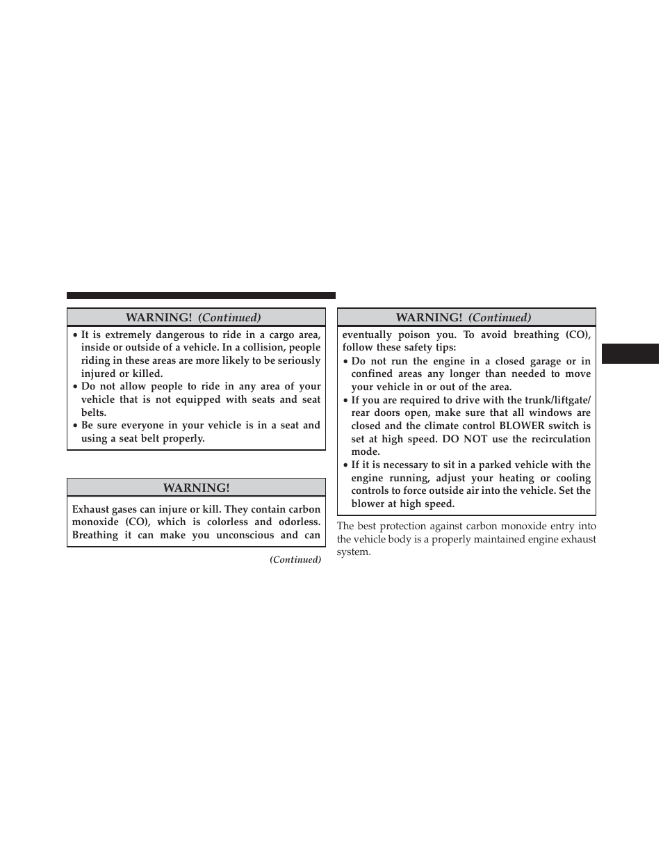 Exhaust gas | Chrysler 2014 300 SRT - Owner Manual User Manual | Page 103 / 590