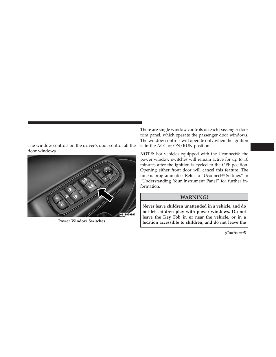 Windows, Power windows | Chrysler 2014 300 SRT - Owner Manual User Manual | Page 41 / 590