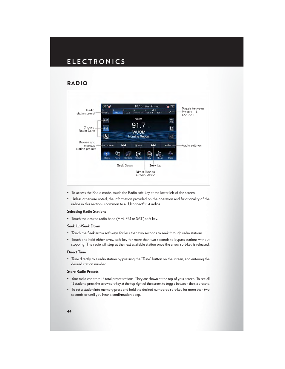 Radio | Chrysler 2014 300 SRT - User Guide User Manual | Page 46 / 132