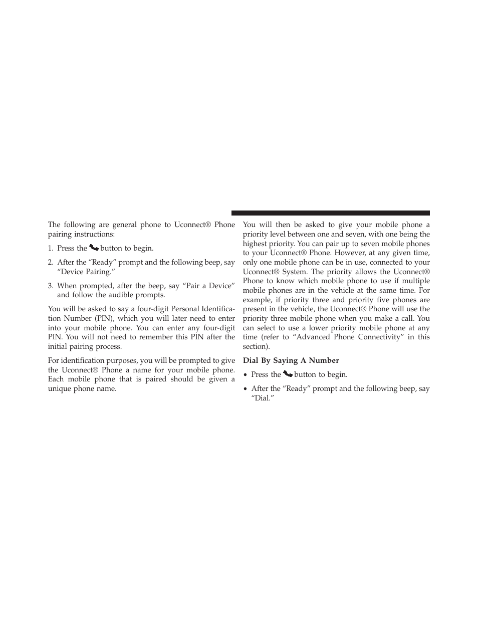 Dial by saying a number | Chrysler 2014 200 - Owner Manual User Manual | Page 116 / 516