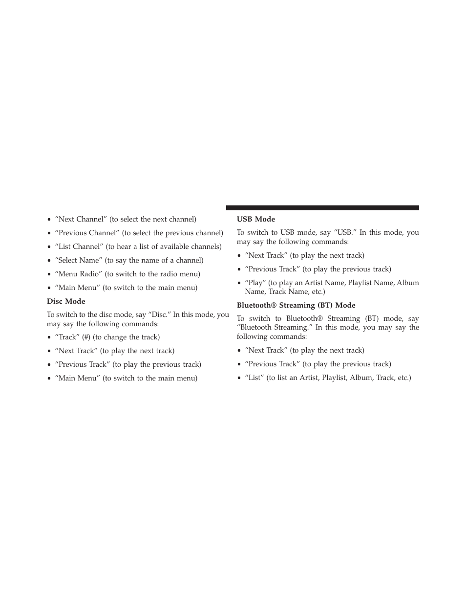 Disc mode, Usb mode, Bluetooth® streaming (bt) mode | Chrysler 2014 200 - Owner Manual User Manual | Page 146 / 516