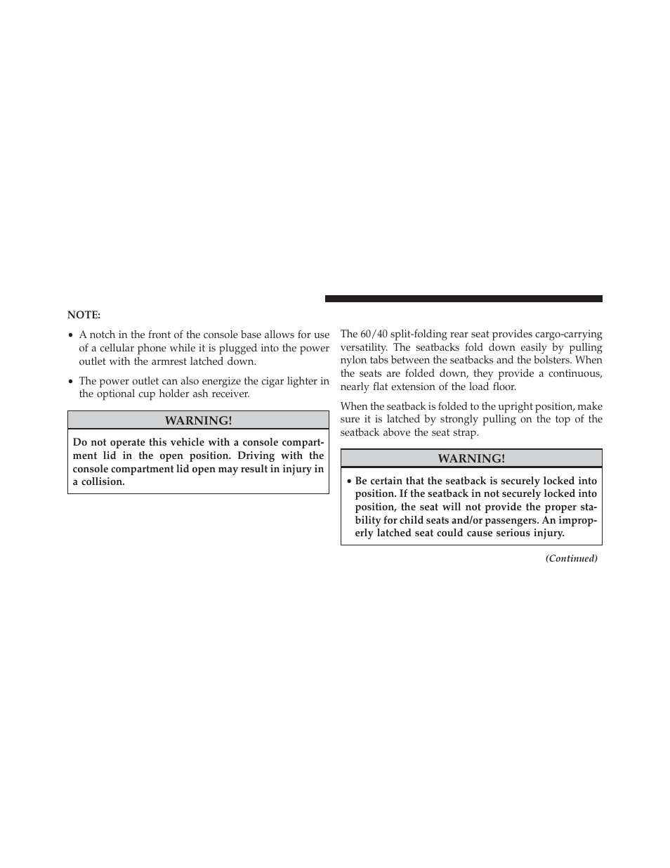 Cargo area features | Chrysler 2014 200 - Owner Manual User Manual | Page 200 / 516
