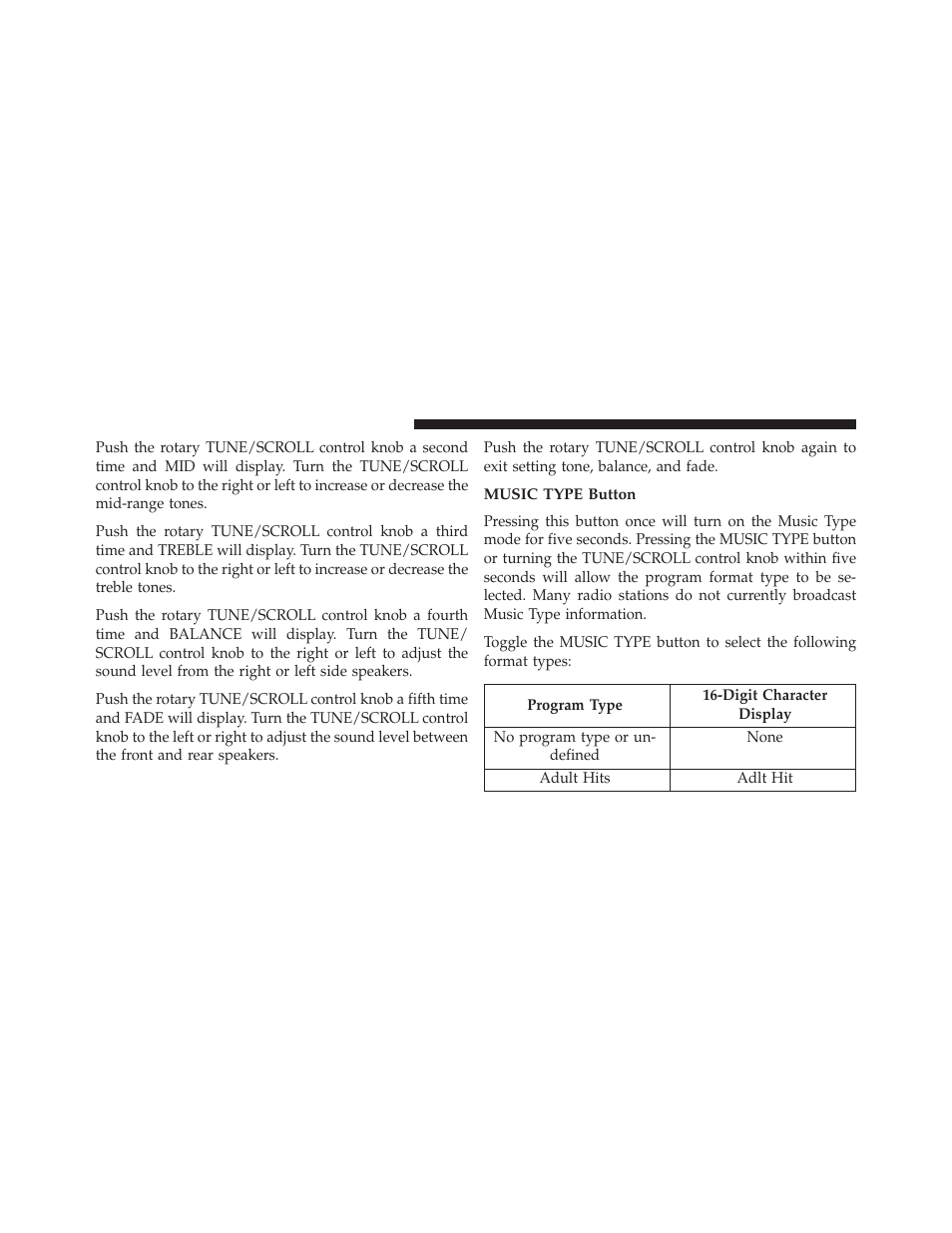 Music type button | Chrysler 2014 200 - Owner Manual User Manual | Page 252 / 516