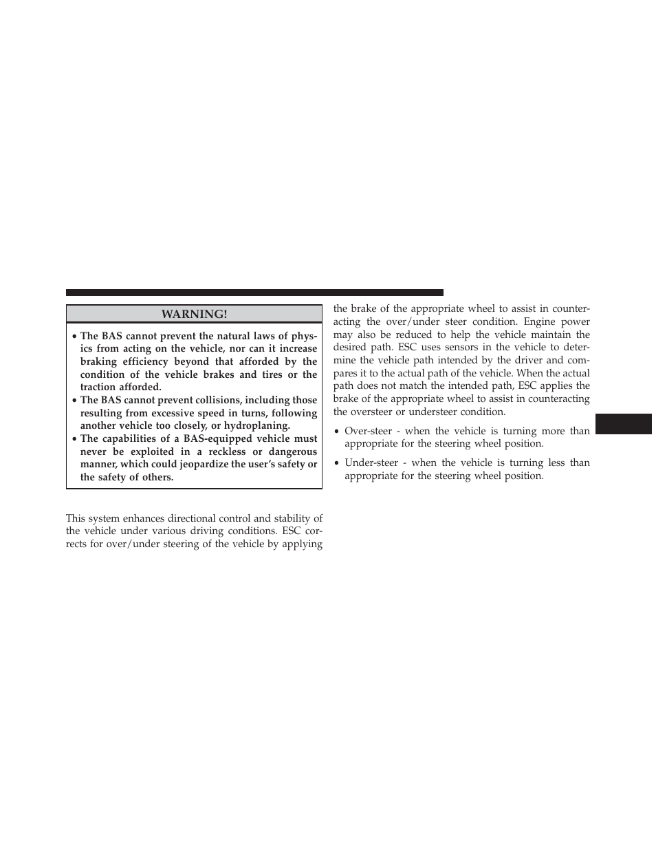 Electronic stability control (esc) | Chrysler 2014 200 - Owner Manual User Manual | Page 329 / 516