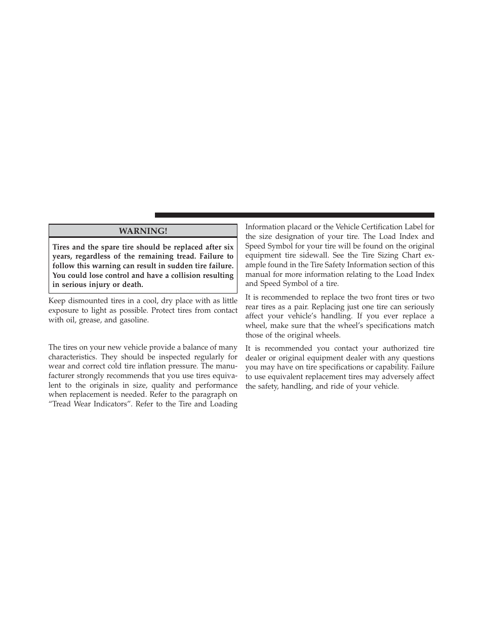 Replacement tires | Chrysler 2014 200 - Owner Manual User Manual | Page 354 / 516