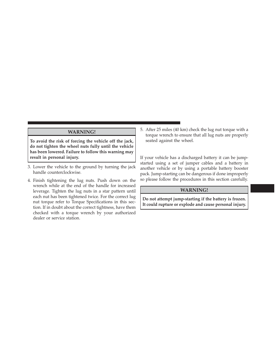 Jump-starting | Chrysler 2014 200 - Owner Manual User Manual | Page 409 / 516