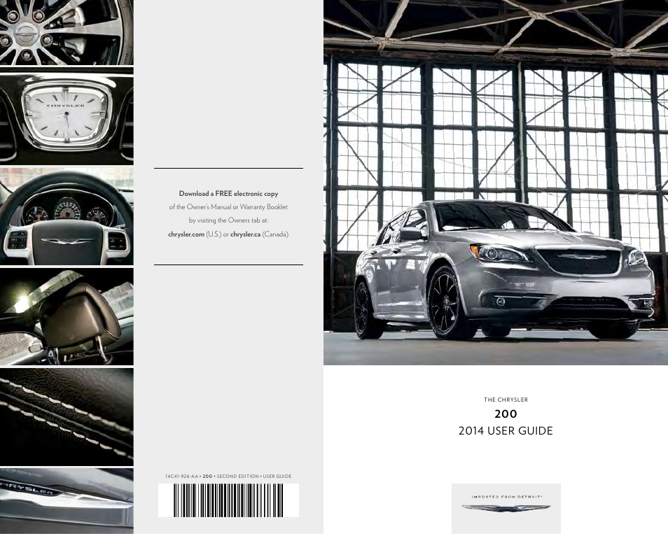 Chrysler 2014 200 - User Guide User Manual | Page 116 / 116