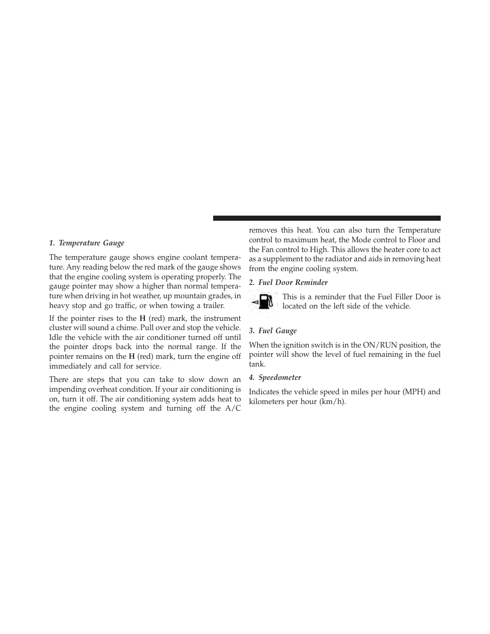 Instrument cluster descriptions | Chrysler 2014 200 Convertible - Owner Manual User Manual | Page 220 / 522