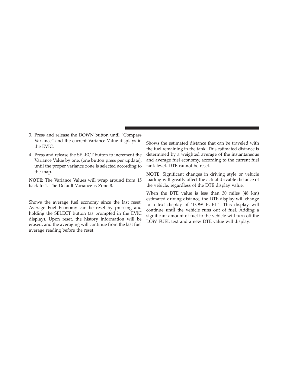 Average fuel economy, Distance to empty (dte) | Chrysler 2014 200 Convertible - Owner Manual User Manual | Page 244 / 522