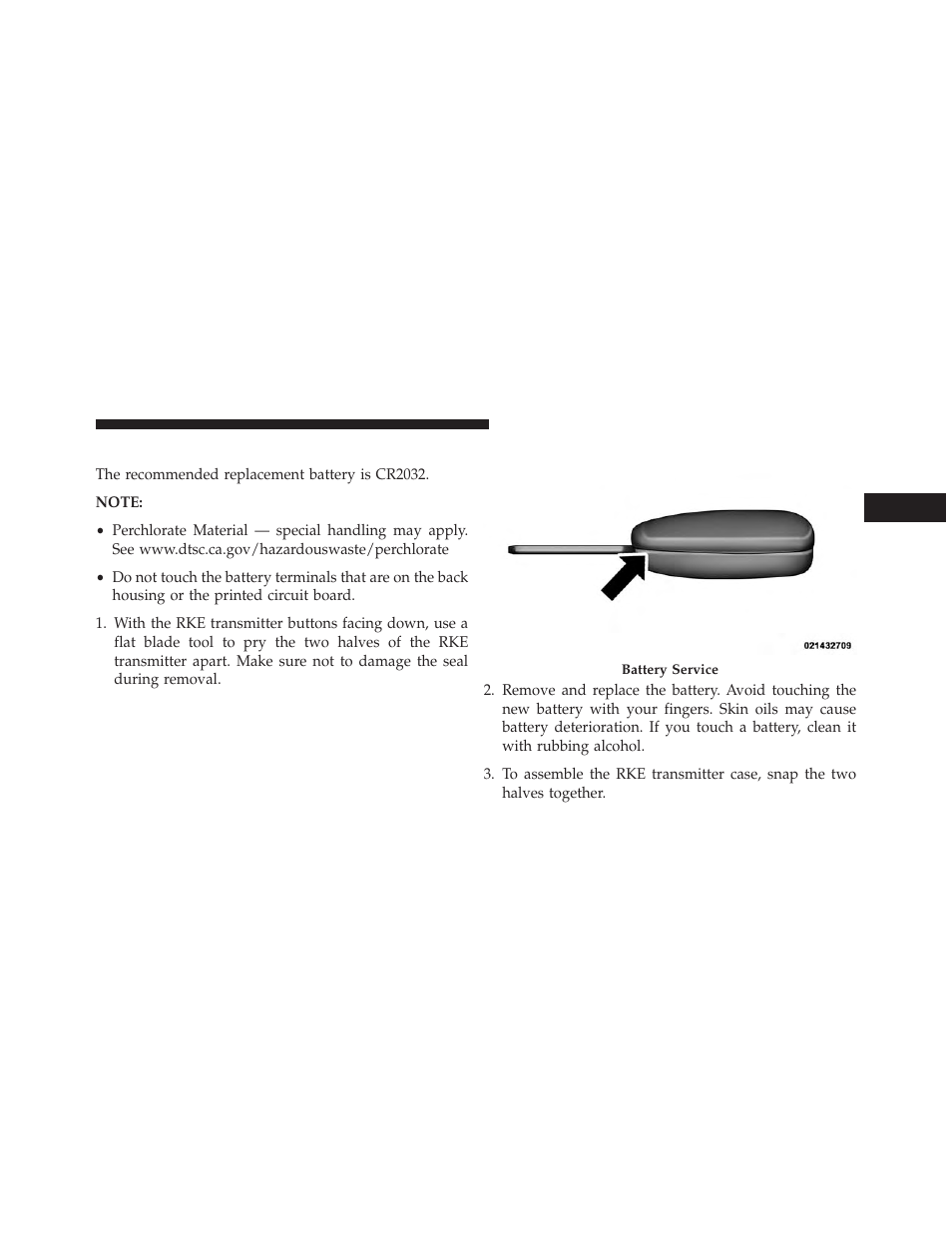 Battery replacement | Chrysler 2014 200 Convertible - Owner Manual User Manual | Page 29 / 522