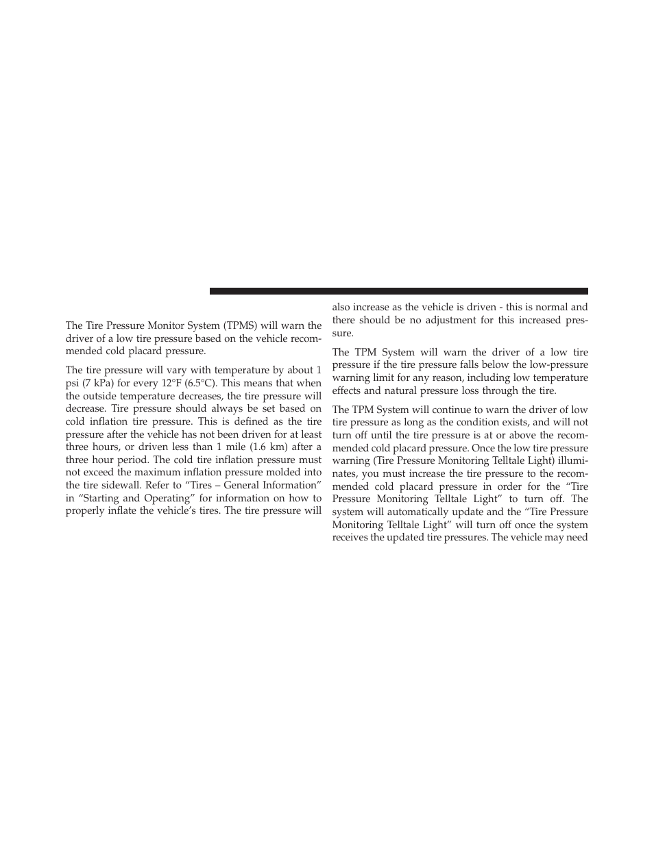 Tire pressure monitor system (tpms) | Chrysler 2014 200 Convertible - Owner Manual User Manual | Page 364 / 522