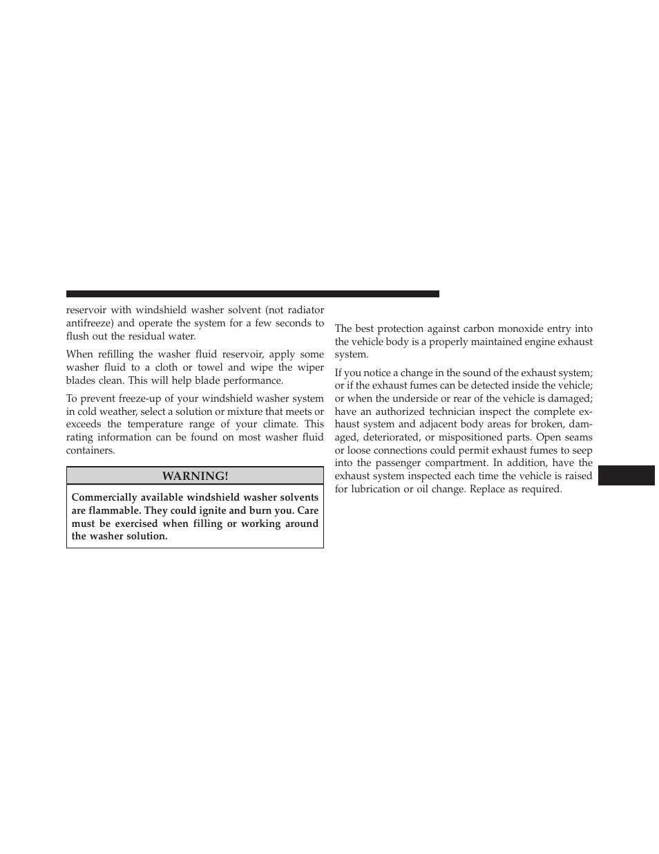 Exhaust system | Chrysler 2014 200 Convertible - Owner Manual User Manual | Page 441 / 522
