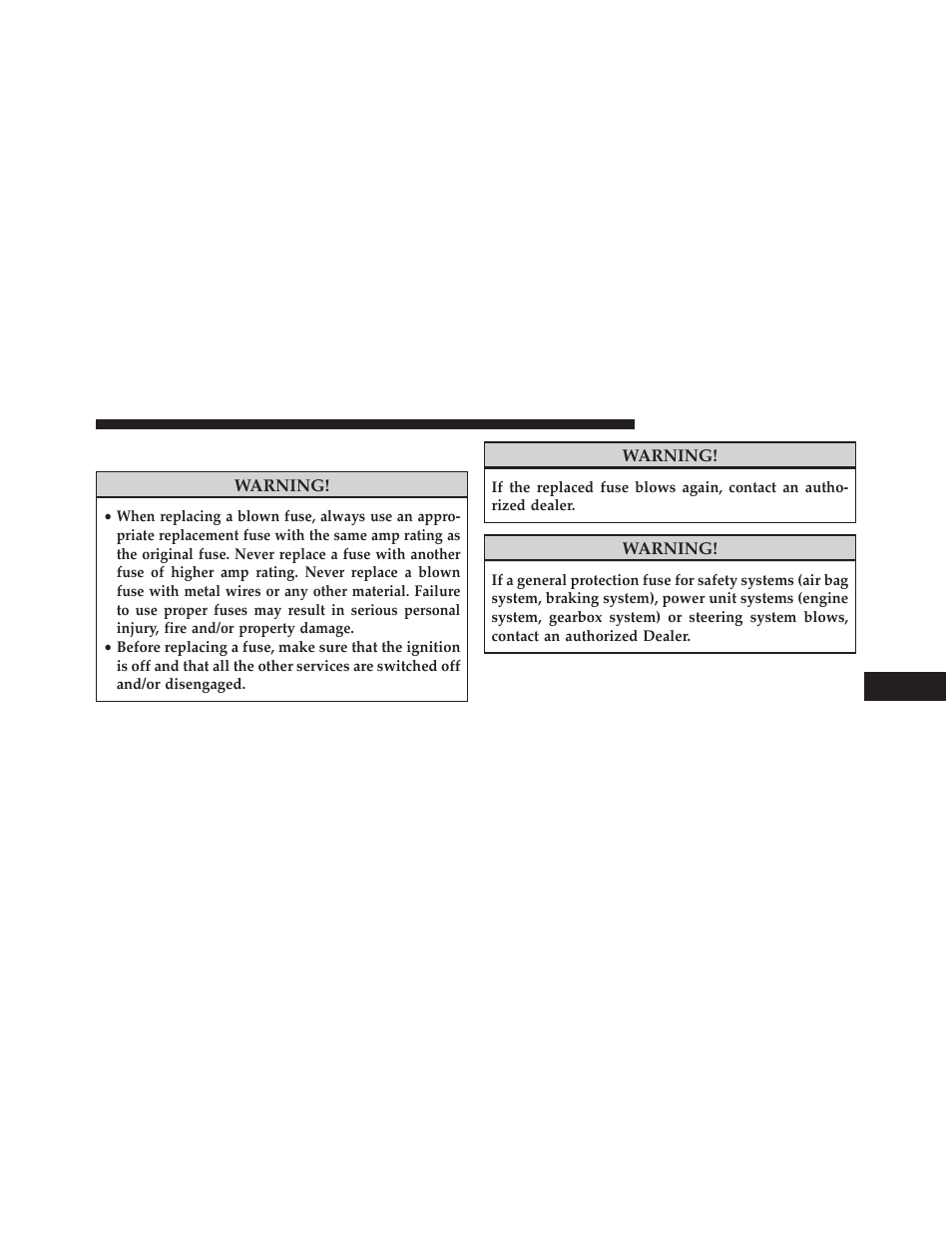 Fuses | Chrysler 2014 200 Convertible - Owner Manual User Manual | Page 465 / 522